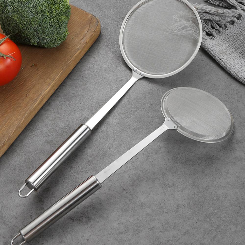 Percolator Oil Pot Filter Mesh Stainless Steel Soup Skimmer Spoon New Fried Food Net Strainer