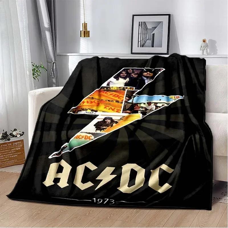 Плед с узором ACDC Легкий плед для гостиной, спальни, детской комнаты Теплый плед Рождественский подарок