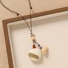 Handmade woven necklace pendant in Chinese ethnic style cotton and linen pendant necklace