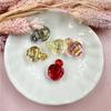 Simple Fashion Colorful Transparent Beading Accessory DIY 12*17.5mm 5Pcs Beads Round Acrylic Pendant Jewelry Accessories Exquisite Jewelry