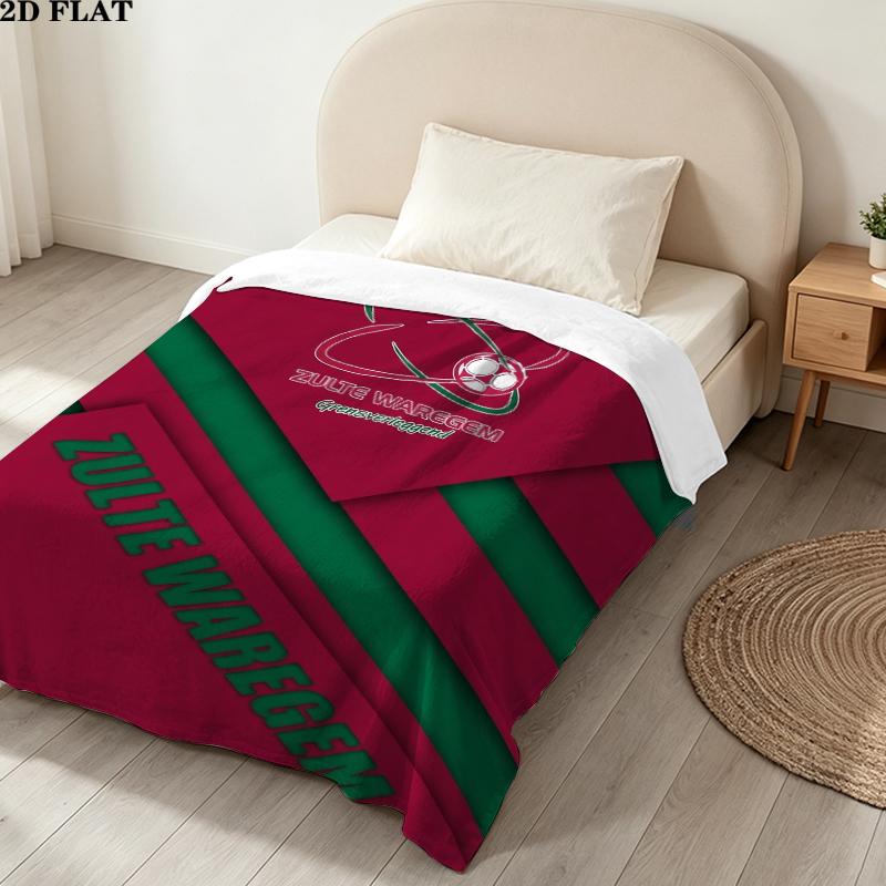Sv Zulte Waregem Print Flannel Blanket, High quality Comfortable for All Seasons, Home Decor, Warmth and Comfort, Perfect for Christmas Gifts