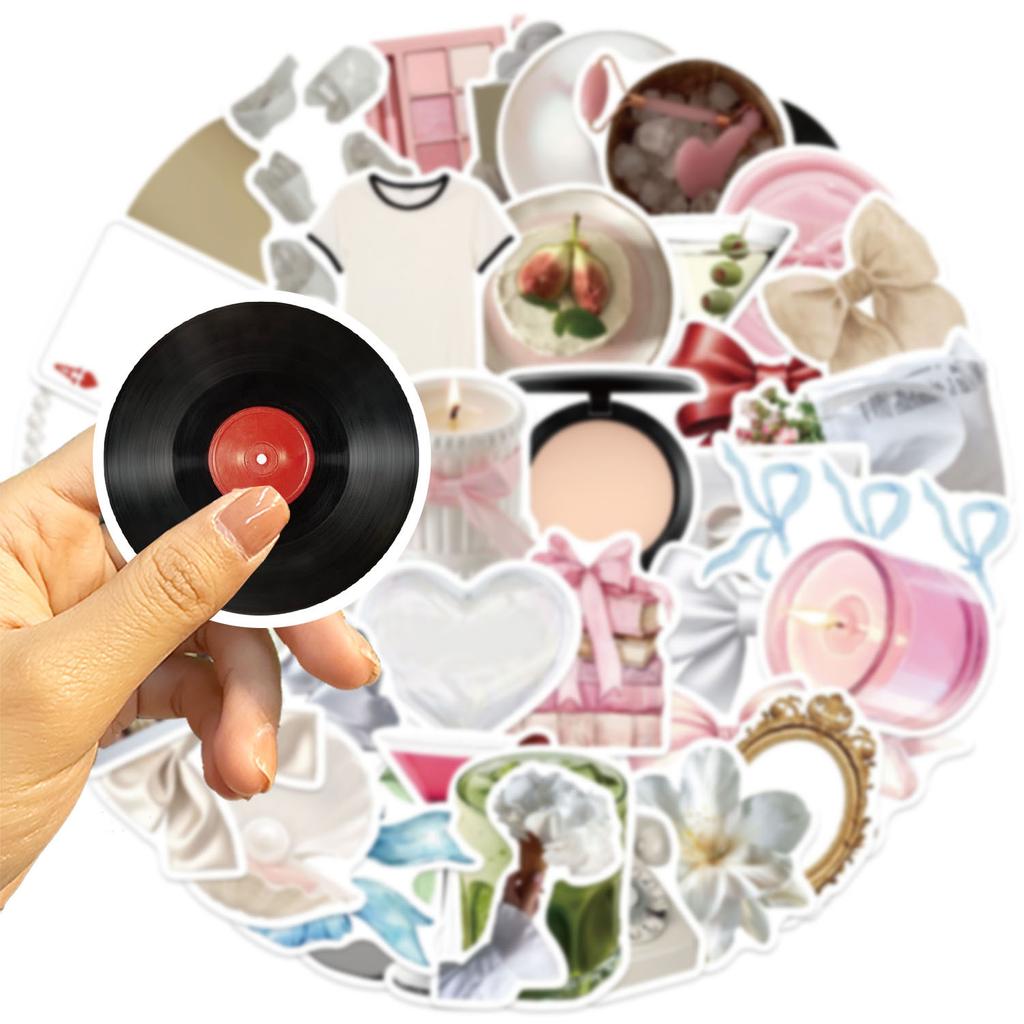 52 Мультяшные Нежные Эстетичные Граффити Наклейки Украшают Гитару Ноутбук Чемодан DIY Водонепроницаемые