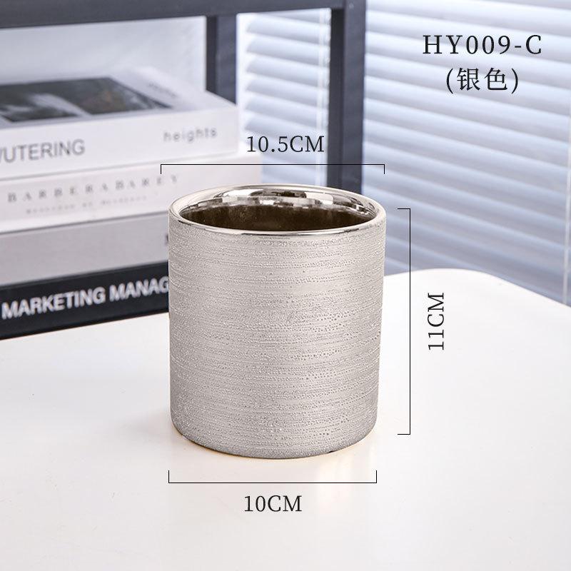 INS Nordic Simple Straight Round Suckulent Керамический Маленький Цветочный Горшок Для Домашнего Рабочего Стола Украшения Оптом