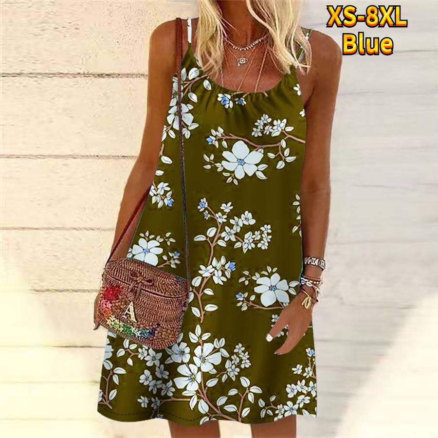 Женское красивое мини-платье с цветочным принтом камелии, вечернее платье без рукавов, летнее пляжное платье, сарафан