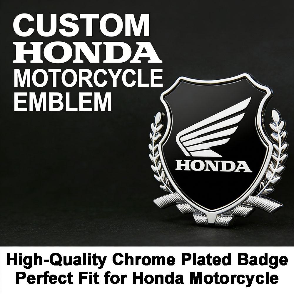CNX1 Honda Wing Shield Emblem Sticker, 3D Metal Decorative Badge for Honda Motorcycle CBR CB Scooter Exterior Accessories