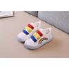 Детская парусиновая обувь с крючками и петлями для мальчиков и девочек, радужная обувь на плоской подошве, весенние детские нескользящие удобные кроссовки для отдыха, теннисная обувь для малышей