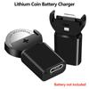 USB C Lithium Coin Battery Charger Rechargeable Button Battery Charger for LIR2032,LIR1632,LIR2025,LIR2016,LIR2032H Batteries