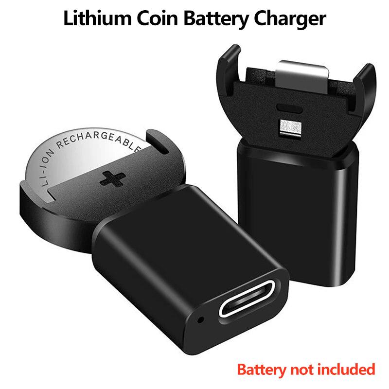 Зарядное устройство для литиевых монетных батарей USB C, перезаряжаемая кнопка, зарядное устройство для батарей LIR2032, LIR1632, LIR2025, LIR2016, LIR2032H