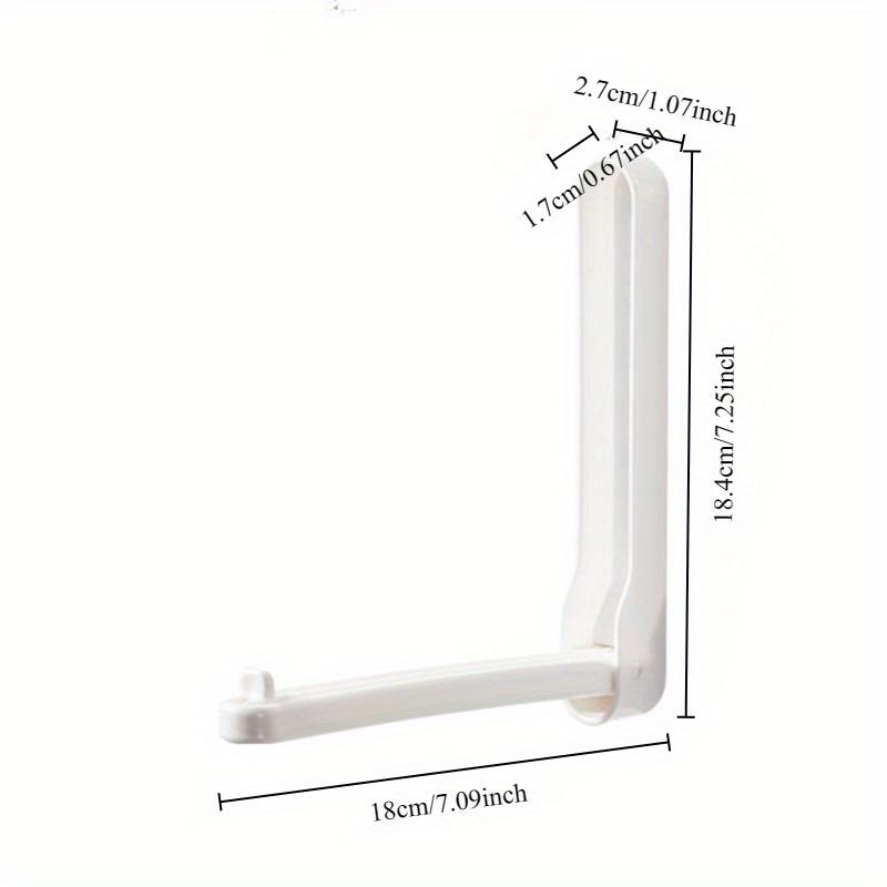 Foldable Clothes Hanger Storage Rack Wall Mounted Clothes Clip Balcony Sorting Rack, Non Perforated Multifunctional Hook Storage Rack