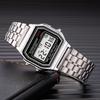 Trendy LED Electronic Watch: Harajuku Style, Multifunctional, Perfect for Junior & High School Students, WR F91W with Steel Band.