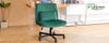 Modern Office Chair – Height-Adjustable Swivel Chair without Armrests with Quiet Casters & Cushion – Fabric Office Chair for Study & Living Room