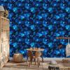 Watercolor Galaxy Wallpaper Harmonious Arrangement, Navy Blue 50x1000