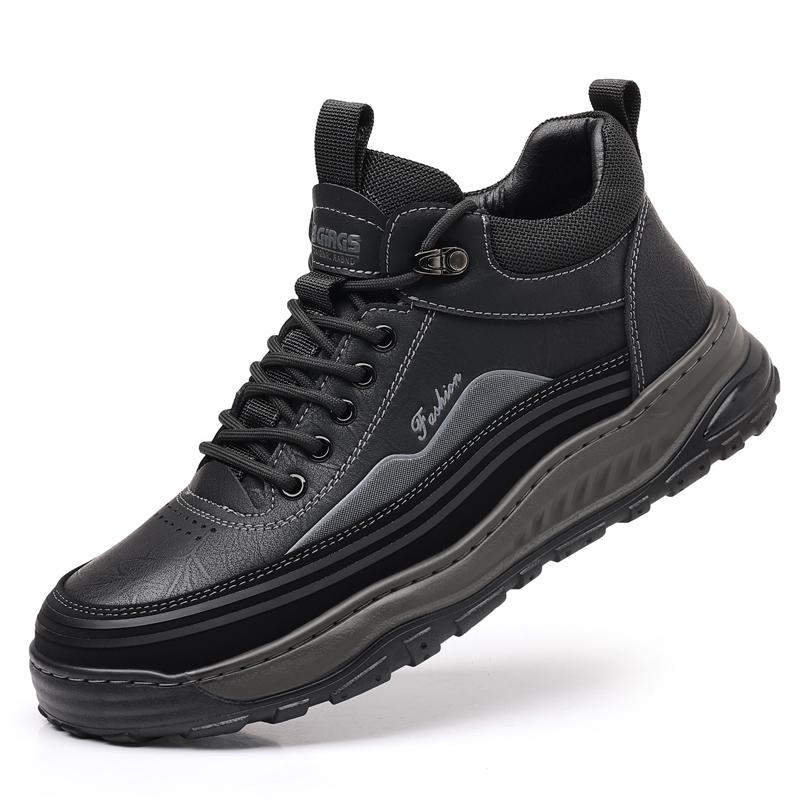 Модная итальянская мужская обувь 2024Новая классическая модная обувь из натуральной кожи Уличная удобная противоскользящая плоская дизайнерская обувь Ботинки на шнуровке Спортивная повседневная обувь