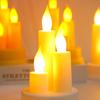 Светодиодная беспламенная свеча, электронная свеча, беспламенная свеча-столб, трио, настольная свеча для праздников, свадеб, вечеринок, центральное украшение