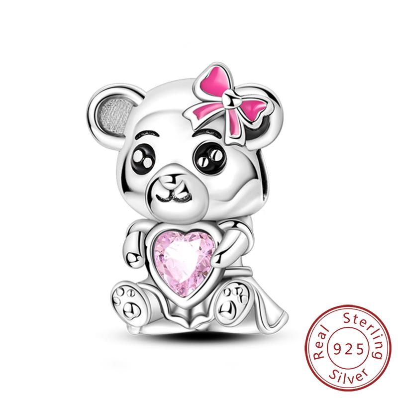 Шармы Подходят для Оригинального Браслета Медные Шармы Бусины Кошка Собака Животное Сердце Подвеска Для Женщин Изготовление Ювелирных Изделий Подарок