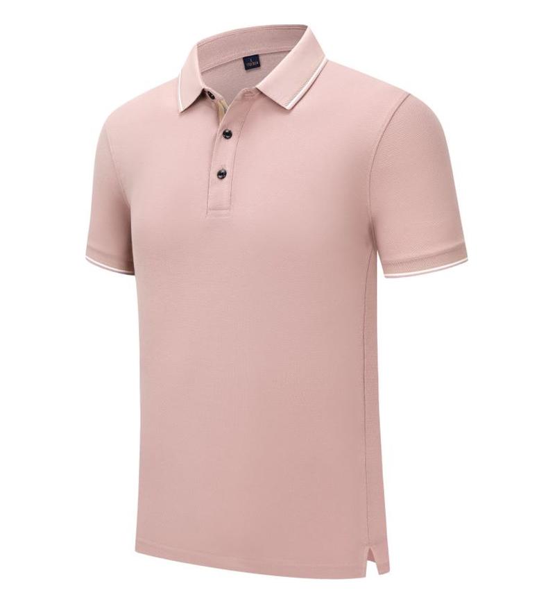 Летняя повседневная рубашка Командный топ для мужчин и женщин Отложной воротник Короткий рукав Однотонная футболка YG-246