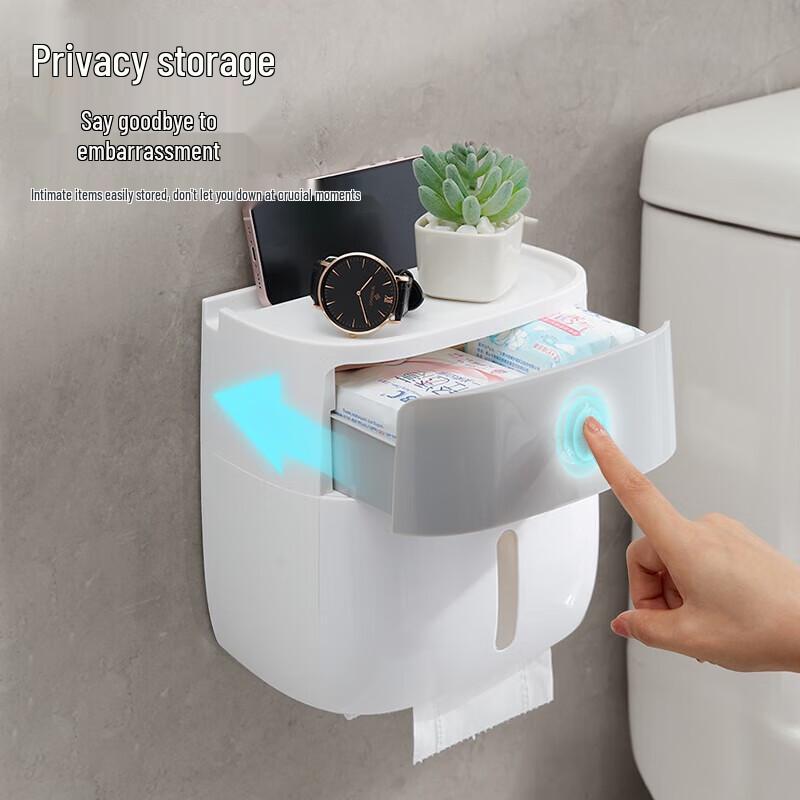 ecoco Настенный держатель для туалетной бумаги с полкой