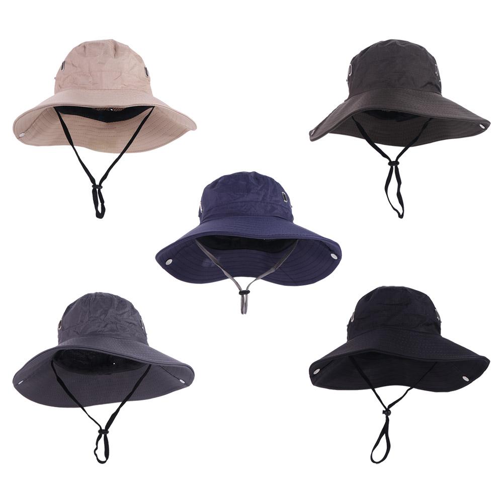 Походная широкополая шляпа от солнца, водонепроницаемая шляпа-ведро с завязками, модная мужская и женская шляпа для отдыха на природе