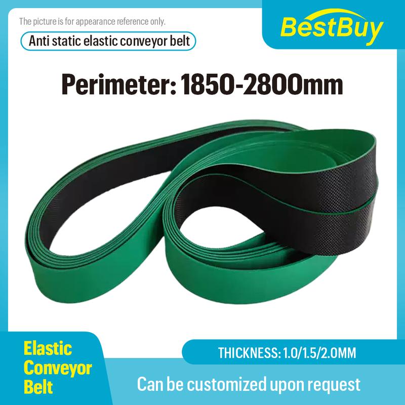 Anti static elastic conveyor belt with a circumference of 1850-2800mm, customizable in different specifications