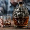 280ml Whiskey Decanter with Leak-Proof Seal Stopper Lion Design Large Capacity Glass Decanter Red Wine Decanter