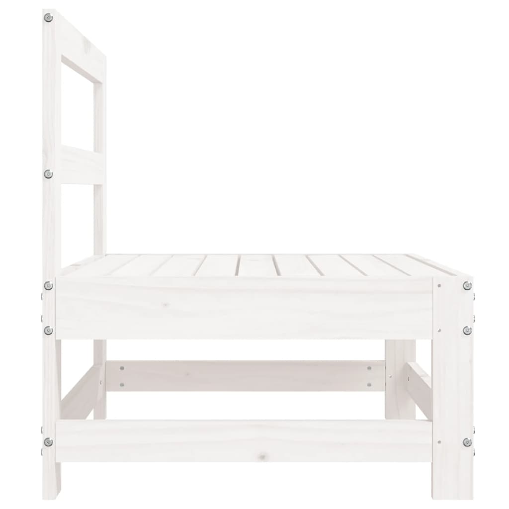 Garden Center Sofas 2 pcs White Solid Pine Wood