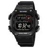 SKM LED Illuminator Men's Training Center Sports Electronic Waterproof Alarm Wristwatch