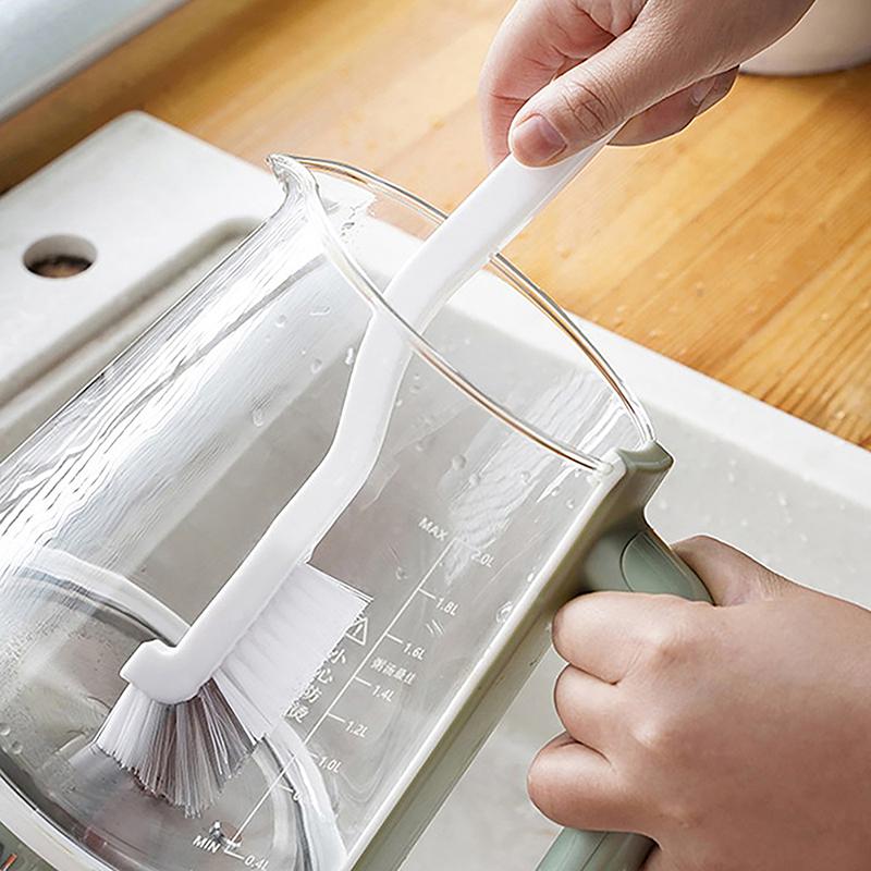 1 шт. Щетка для чистки с длинной ручкой для бутылок с молоком, стеклянная трубка, щетка для чистки пластиковой посуды, бытовой кухонный инструмент