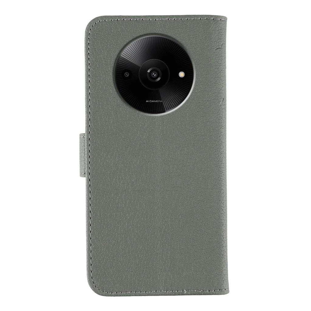 For Xiaomi Poco C61 4G/Redmi A3 4G Case Feather Imprint PU Leather Wallet Phone Cover