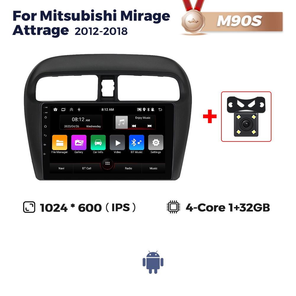 9'' Android автомобильный радиоприемник стерео для Mitsubishi Mirage Attrage 2012-2018 2019 Space Star 2014 мультимедийный видеоплеер 2Din головное устройство