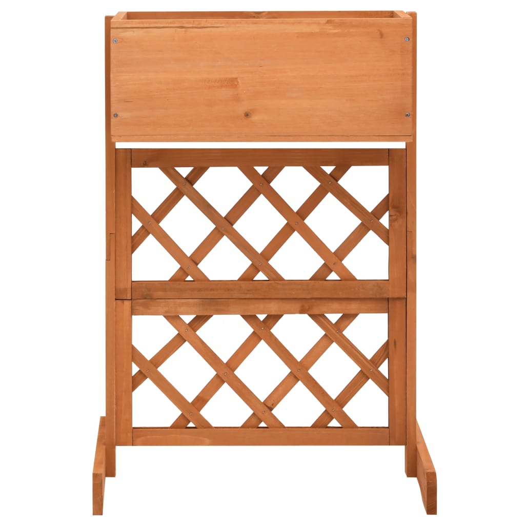 Garden Trellis with Flower Box Orange 45 x 30 x 74 cm Spruce Wood