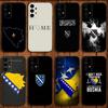 Чехол для телефона в форме сердца Боснии и Герцеговины для Samsung Galaxy A13, A21s, A22, A31, A32, A52, A53, A71, A80, A91, Мягкий черный чехол