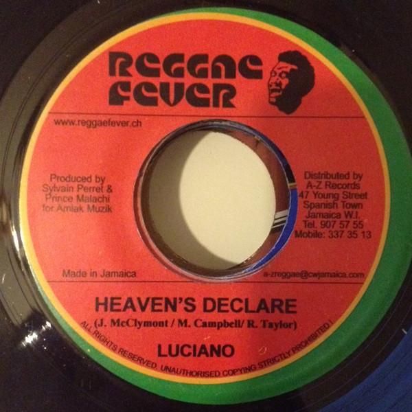 7-дюймовая пластинка ЛУЧАНО (2) - Heaven's Declare RF012 Reggae Fever 2006 Швейцария Регги, Ска и Даб Б/у