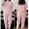 Women's Sets Cute Cartoon Print Pajamas Fashion Casual Home Service Short-sleeved Shorts 2PCS Femme Sleepwear Plus Size