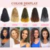 8 упаковок Goddess Box Braids Крючком Синтетические 10 дюймов Бохо Крючком Коробчатые Косы С Завитыми Концами Наращивание Волос Коробчатые Косы