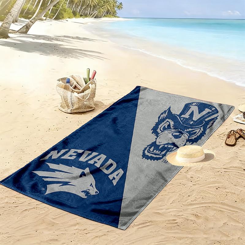 Nevada Wolf Pack Print Beach Towel, Large Soft Quick Dry Towel for Beach Camping Swimming