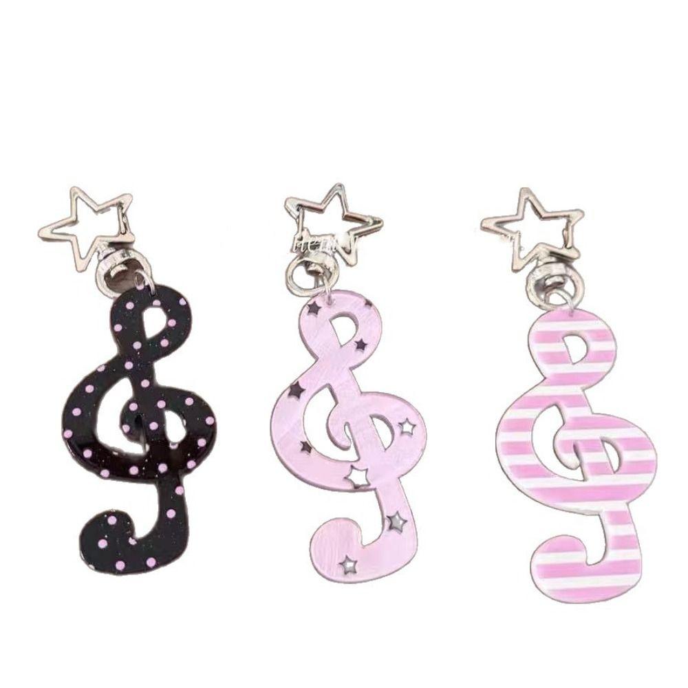 Sweet Acrylic Keychain Shaped Illustration Mobile Phone Pendants Fashion Bag Charms