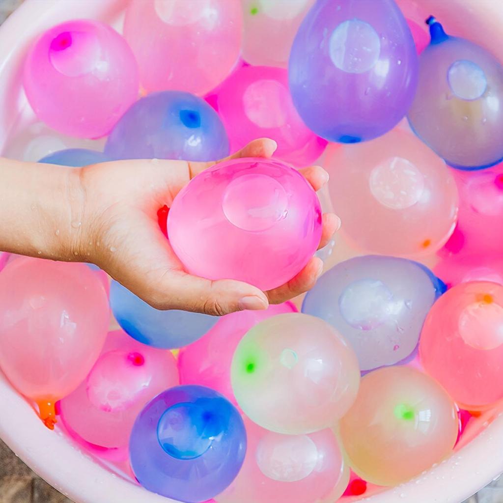 111-Piece Quick Fill Water Balloons Set - Self-Sealing, Perfect For Summer Outdoor Fun & Water Fights, Assorted Colors