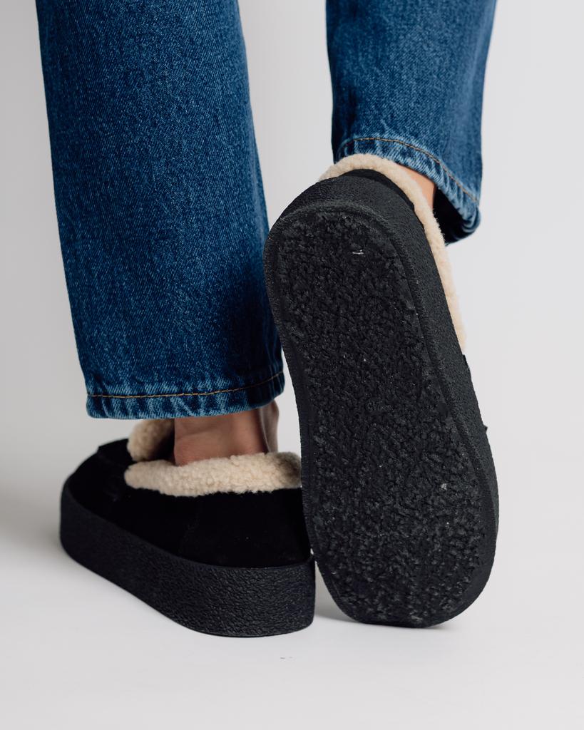 Туфли зимние Suny Liana 6580 36 черный замша мех