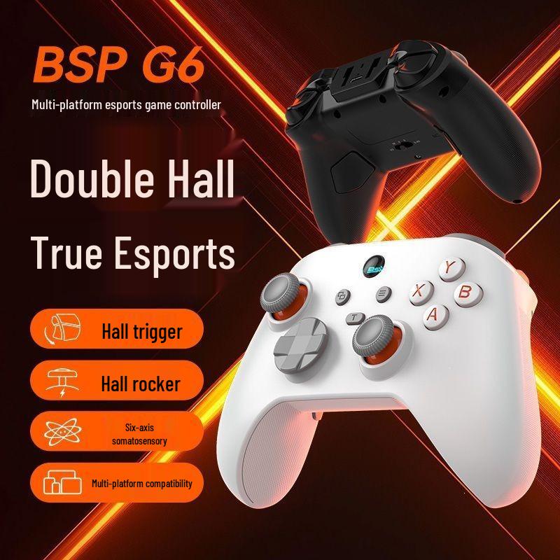 Беспроводной Bluetooth игровой контроллер G6 для ПК, мобильных устройств, iOS и Switch с тремя режимами и шестиосевым гироскопом.