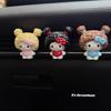 Super Cute Afro-Haired Hello Kitty Car Air Freshener for New Energy Vehicles, Hand-Painted Aroma Diffuser Stone Decoration
