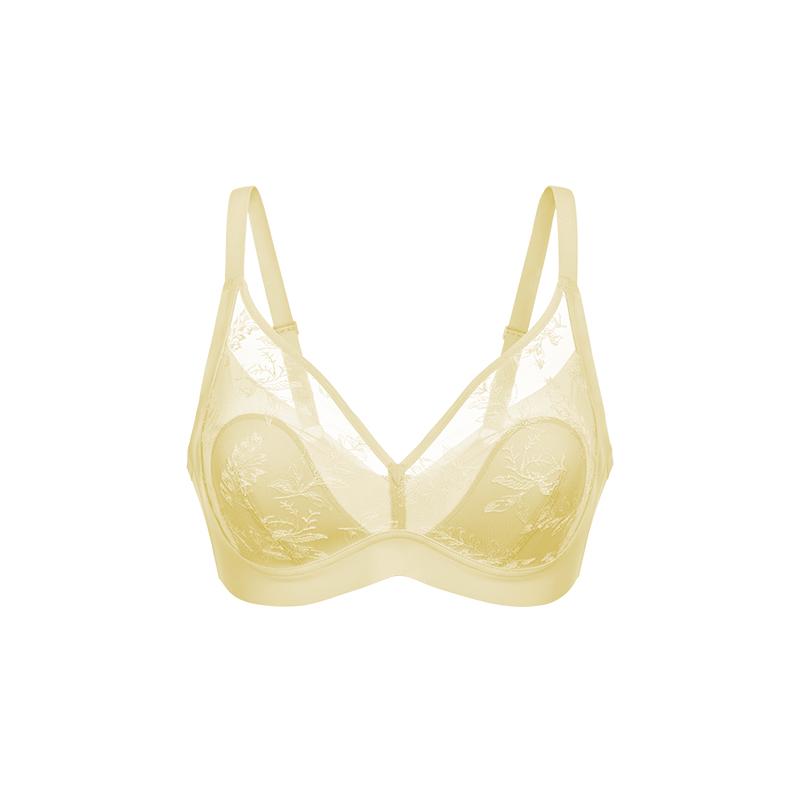 Ubras Sunlight Vanilla Spring Lace Rabbit Ear Cup Back Hook Bra