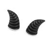 ACROPIX Car Roof Sticker Motorcycle Helmet Decoration Decal Suction Cup Bull Horn Style Black 2pcs