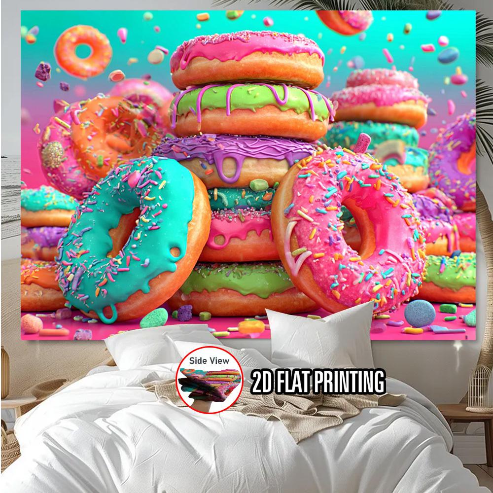 Colorful Donut Birthday Party Banner, for Birthday Party Photo Booth Decor