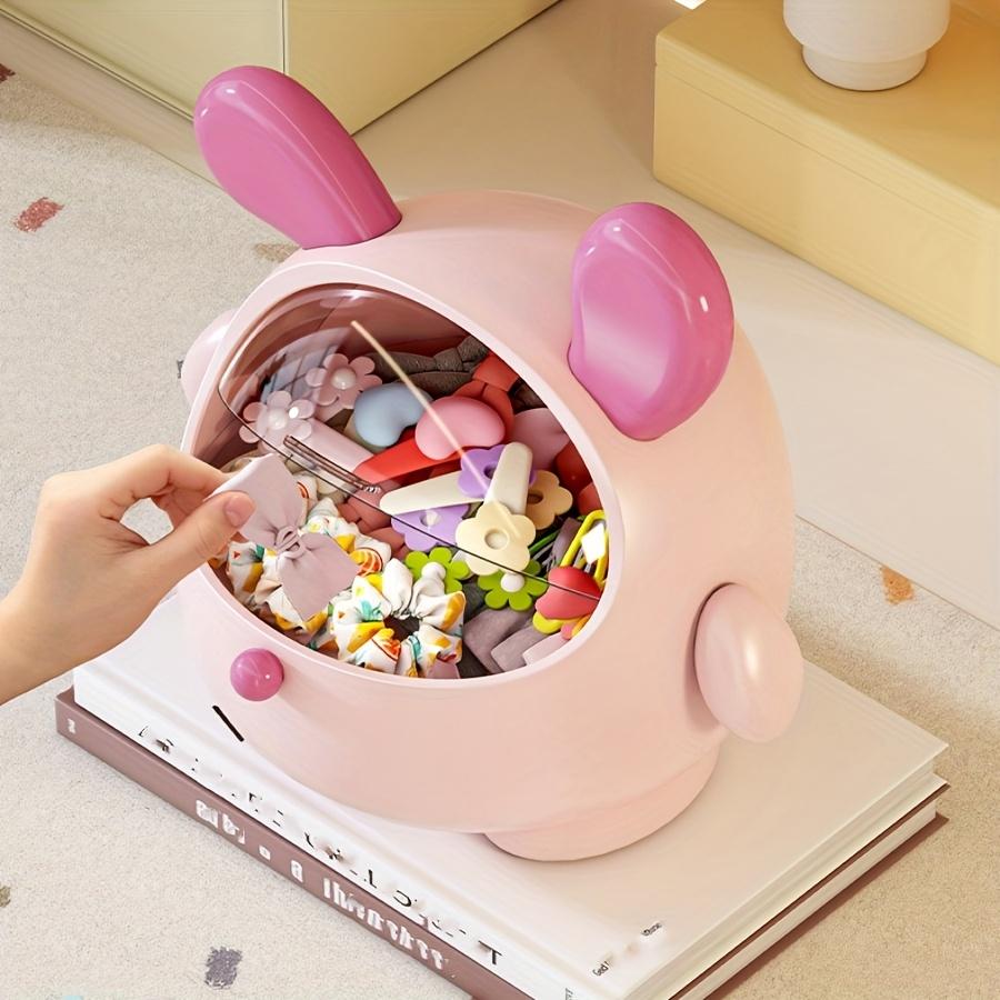 Милая косметическая коробка-органайзер в форме кролика - Многофункциональный кейс для демонстрации макияжа с хранилищем для ювелирных изделий и помад