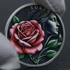 Памятная монета Pink Lady Rose Love, подарок на День святого Валентина, с золотым и серебряным покрытием, памятная медаль, монета, рождественский подарок, наполнители для чулка