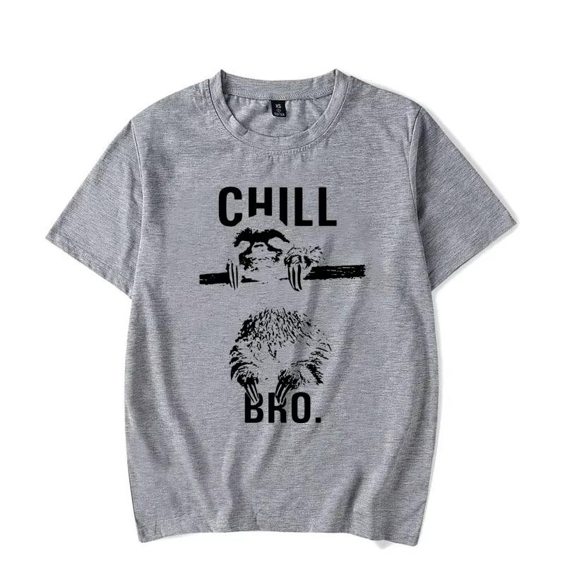 Крутая футболка Makaya Swag с ленивцем Chill Bro Унисекс Футболка Женская Модная Футболка Милые Топы