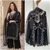 The Zoya Scalloped Organza & Cotton Palazzo Suit Set