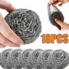 18 шт. шарики для чистки из нержавеющей стали, стальная проволока, шарики для мытья посуды, средство для удаления ржавчины, щетка для посуды, кухонные скребки, аксессуары