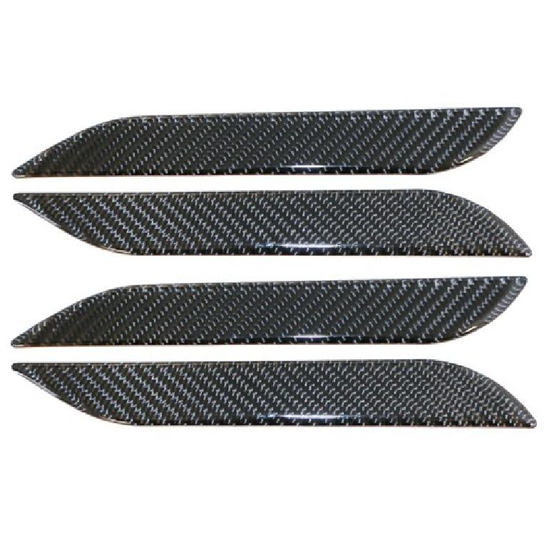 4pc Carbon Fiber Side Door Push Handle Decoration Cover Trims For 12-up Tesla S