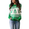 Women's Sweater Women's Loose Pullover Christmas O-Neck Knit Sweater